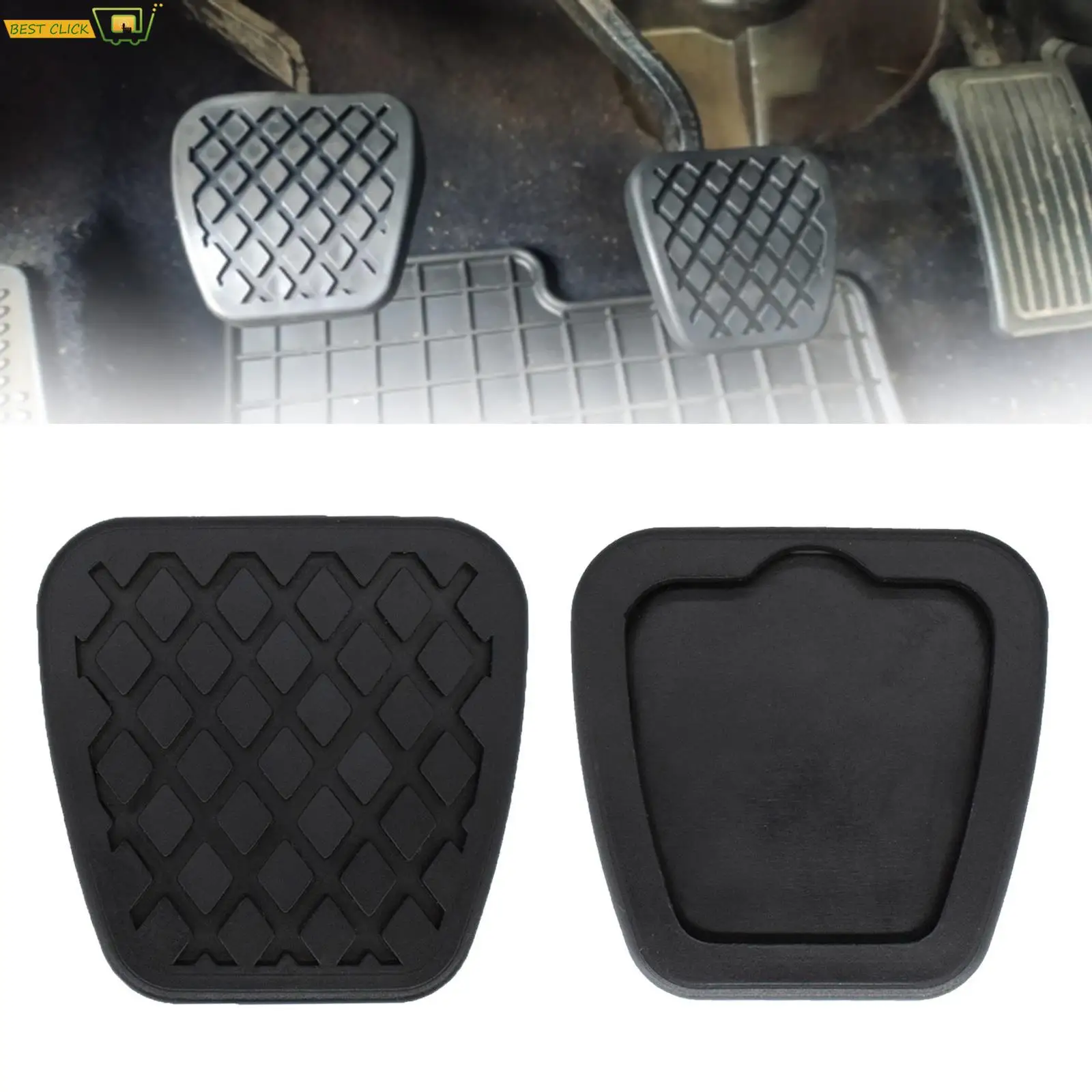 2PcsClutchBrakeFootPedalRubberCoversForHondaAccordElement