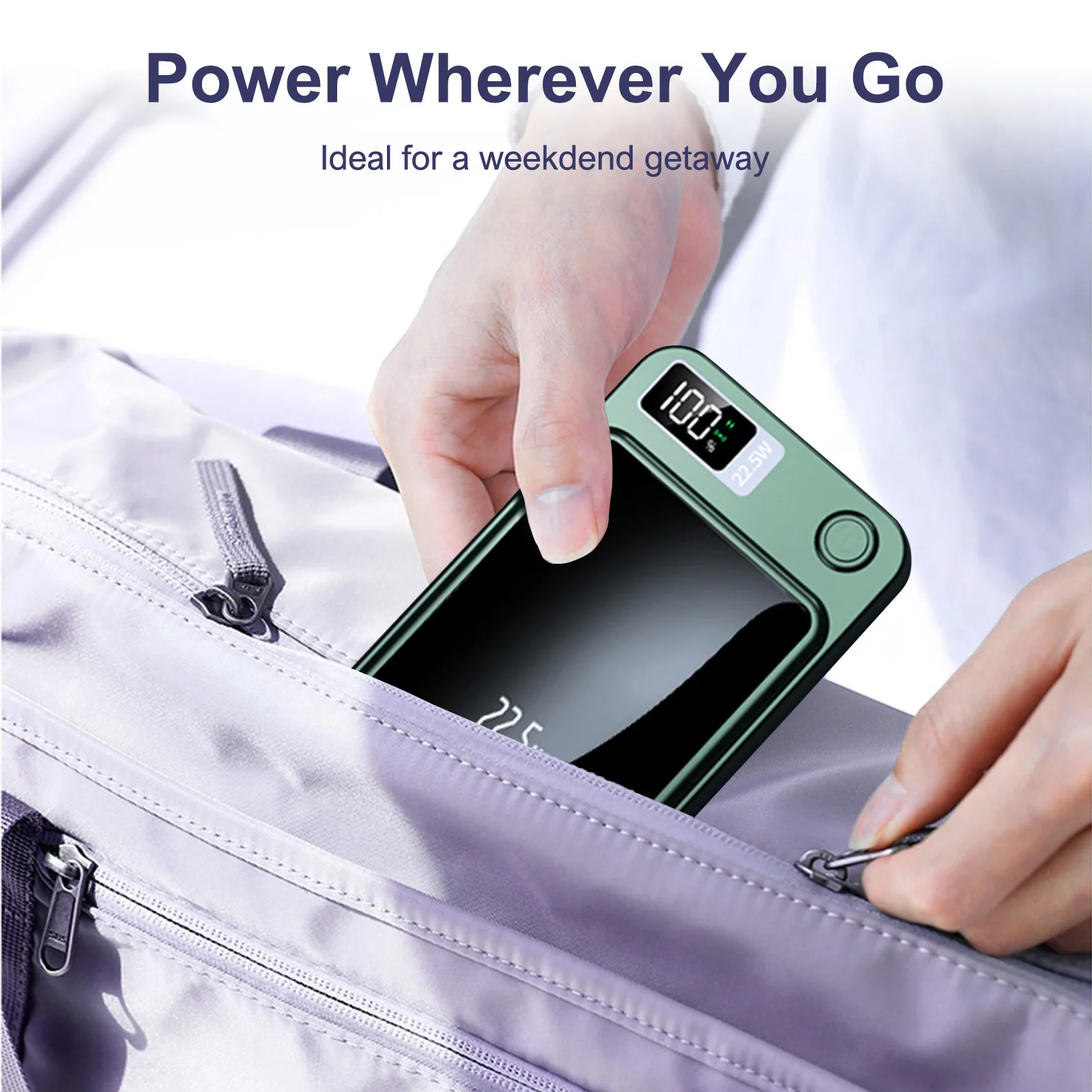 10000mAh Magnetic Wireless Power Bank PD22.5W Fast Charging Portable External Battery Adapter For Magsafe iPhone Huawei Samsung