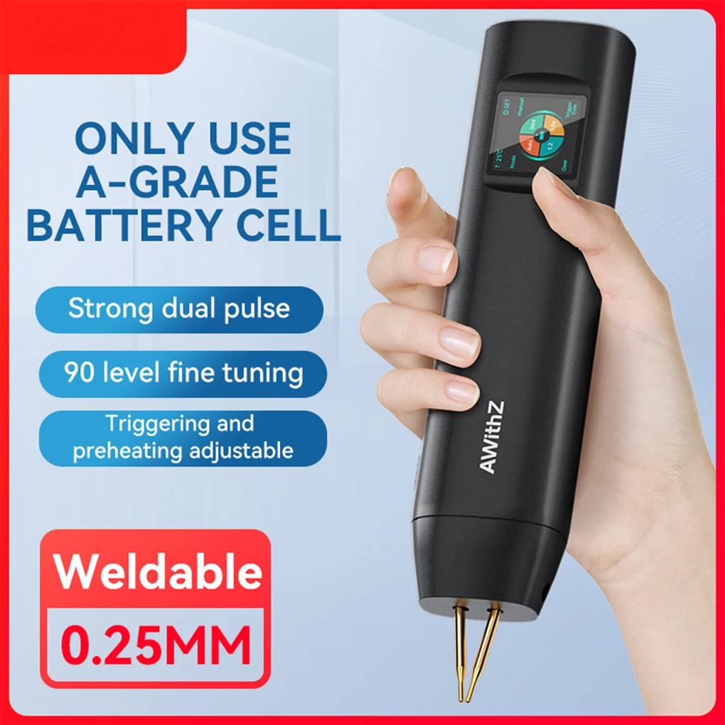 Big Color Screen 90 Gears Upgraded H2 Spot Welder Adjustable Powerful Handheld Digital Spot Welding Machine for 18650 Battery