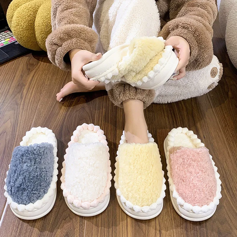 

Тапочки COOTELILI женские домашние, теплые дизайнерские, без застежки, плоская подошва, размеры 36-41, зима 2023