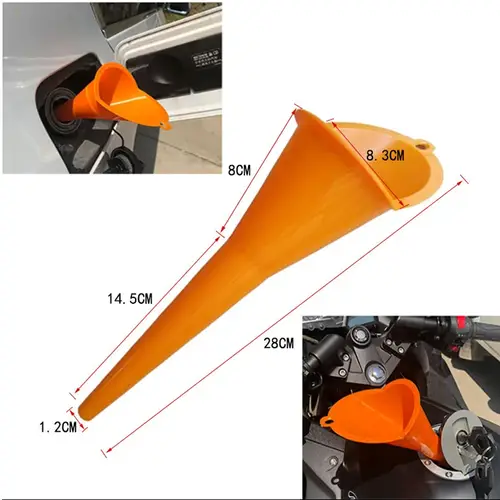 Car Long Stem Funnel Gasoline Oil Fuel Filling Tools Anti-splash Plastic Oil Funnel Motorcycle Refueling Tools Auto Accessories - Image 5