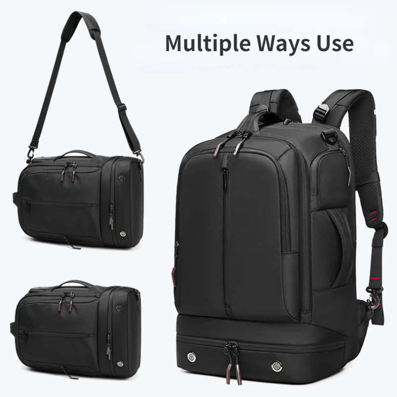 Man Backpack Men Travel Bag Luxury Outdoor Hiking Bag Black Laptop Bag Large Capacity Multifunctional Sports Waterproof Handbag 3