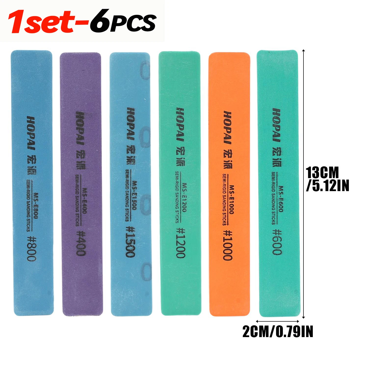 Sanding Sticks Set - Home Semi-Rigid Sandpaper for Wet & Dry Use, Ideal for DIY Model Polishing and Detailing