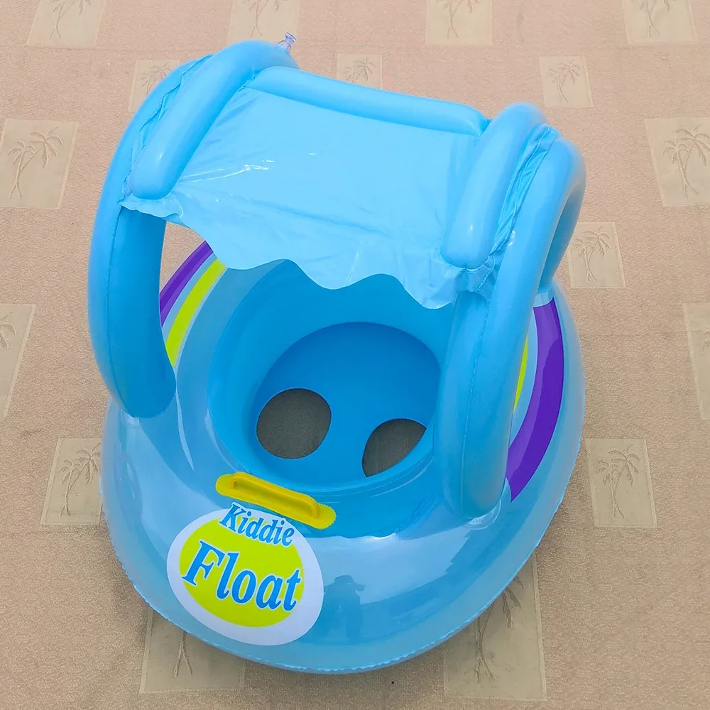 Swim Ring New Baby Swimming Float with Sunshade Inflatable Infant Floating Kids Circle Bathing Summer Toys Toddler Rings 4