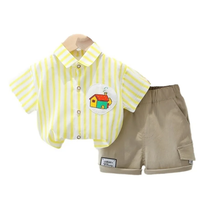 

New Summer Baby Boys Clothes Suit Children Shirt Shorts 2Pcs/Sets Infant Clothing Toddler Fashion Casual Costume Kids Sportswear