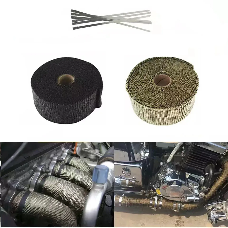 Enhanced Heat-Resistant Motorcycle Exhaust Insulation Wrap