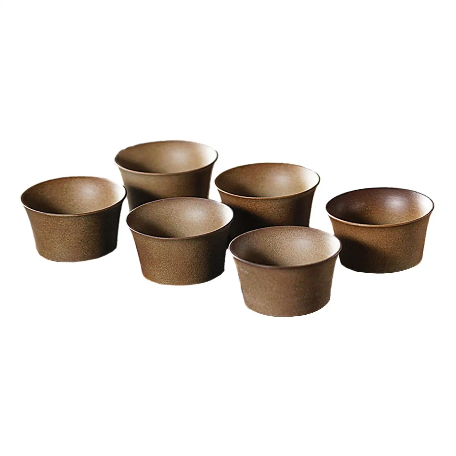 6 Pieces Chinese Ceramic Tea Cups Espresso Coffee Cups 1.7oz Porcelain Teacup