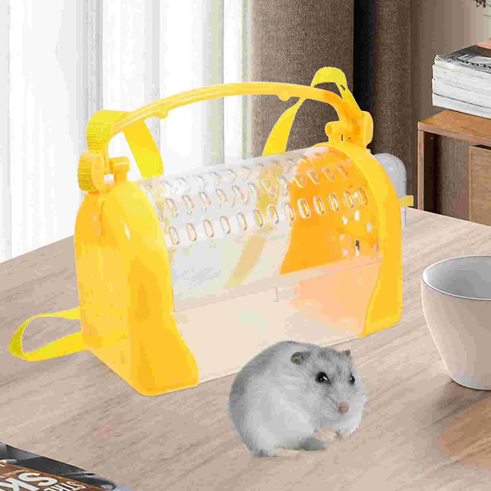 

Hamster Carrier Plastic Hamster Travel Cage Hamster Carrying Box Breathable Hamster Cage
