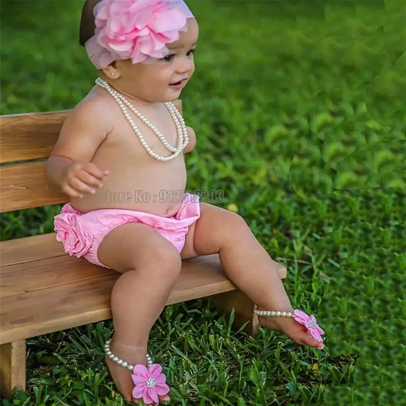 Baby Kids Anklets Shoe Fashion Jewelry With Flowers Foot Chain Infant Newborn Colorful Barefoot Accessories Cute