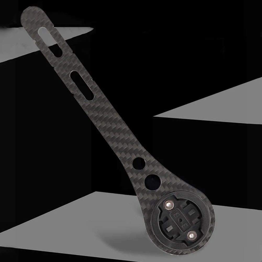 Carbon Fiber Bicycle Computer Holder Road Bike Cycling Stopwatch Speedometer Mount Holder for Garmin Bryton Wahoo