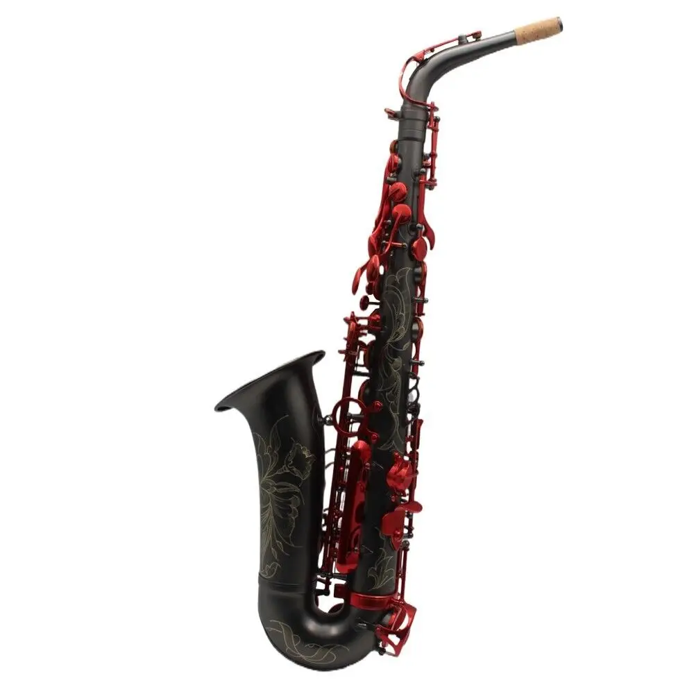 Eastern Music red lacquered keys matte black Alto Saxophone