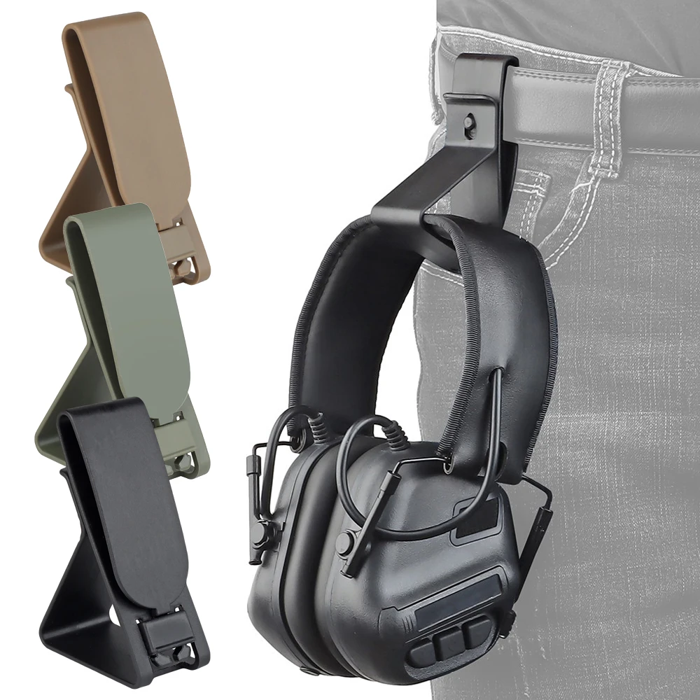 

Tactical Headphones Mount MOEEL Waist Headset Hang Buckle Hook Clip Clamp Quick Release Mobile Phone Holder Military Accessories