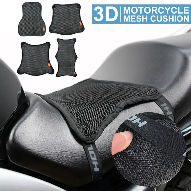 

Motorcycle Gel Seat Cushion Breathable Heat Insulation Air Pad Cover Anti Slip Sunscreen Honeycomb Motorcycle Seat Cover