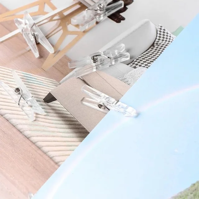 50/100 Darabos Mini Fotó Klipek Átlátszó Rugós Műanyag Lógó Klip Törülköző Clip Ruhacsipesz Diy Fali Dekoráció - Image 3