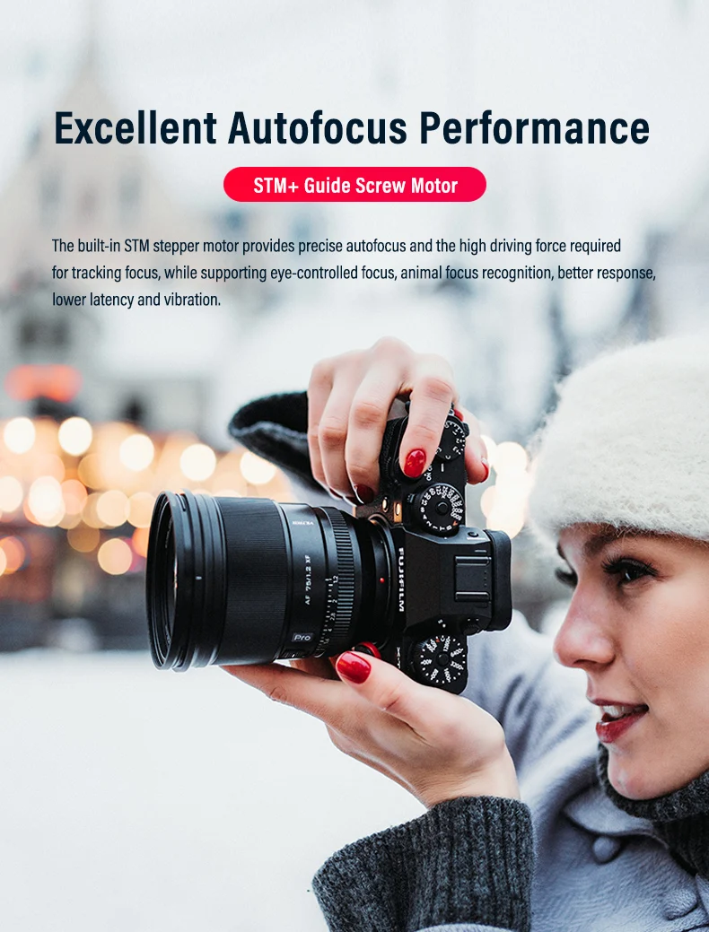 VILTROX 75mm Auto Focus Large Aperture Portrait APS-C for Fujifilm XF Mount Came