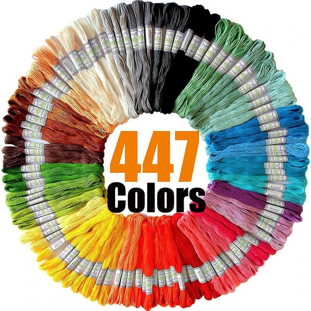 447 Colorful Embroidery Floss Cotton Sewing Skeins 8m Crafts Cross Stitch  Floss Kit for Friendship Bracelets DIY Thread Crafts - AliExpress