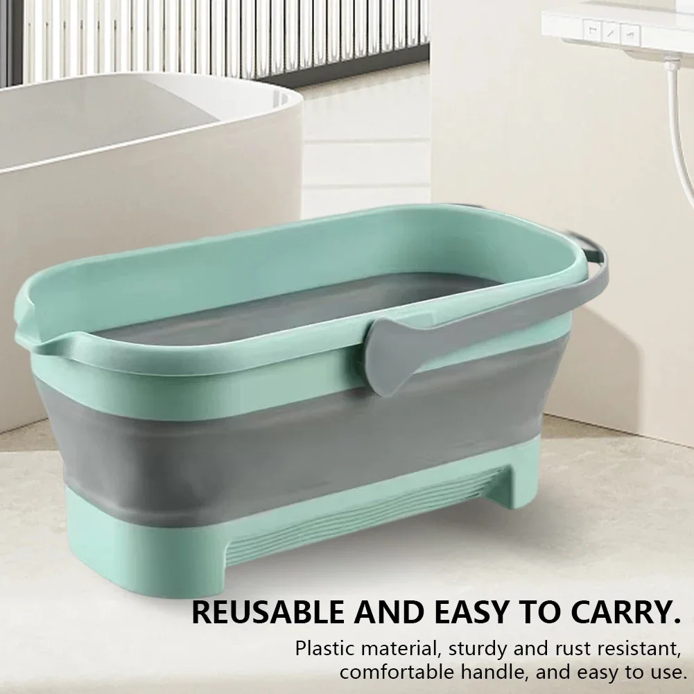 Folding Bucket Collapsible Portable Silicon For Car Washing Fishing Camp Household Cleaning Bathroom Accessory