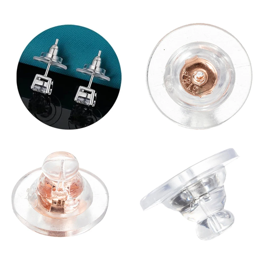 925 스털링 실버 총알 클러치 잠금 귀걸이 백 교체 스토퍼, 저자극성 스터드 무거운 귀걸이 제작, 10 개