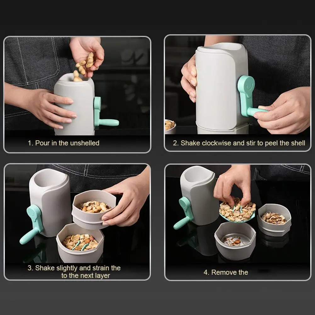 Pistachio Opener Automatic Peanut Sheller Kitchen Food Grade Peanut Peeler Shell Kitchen De-Shelling Machine Gadget pistachio opener