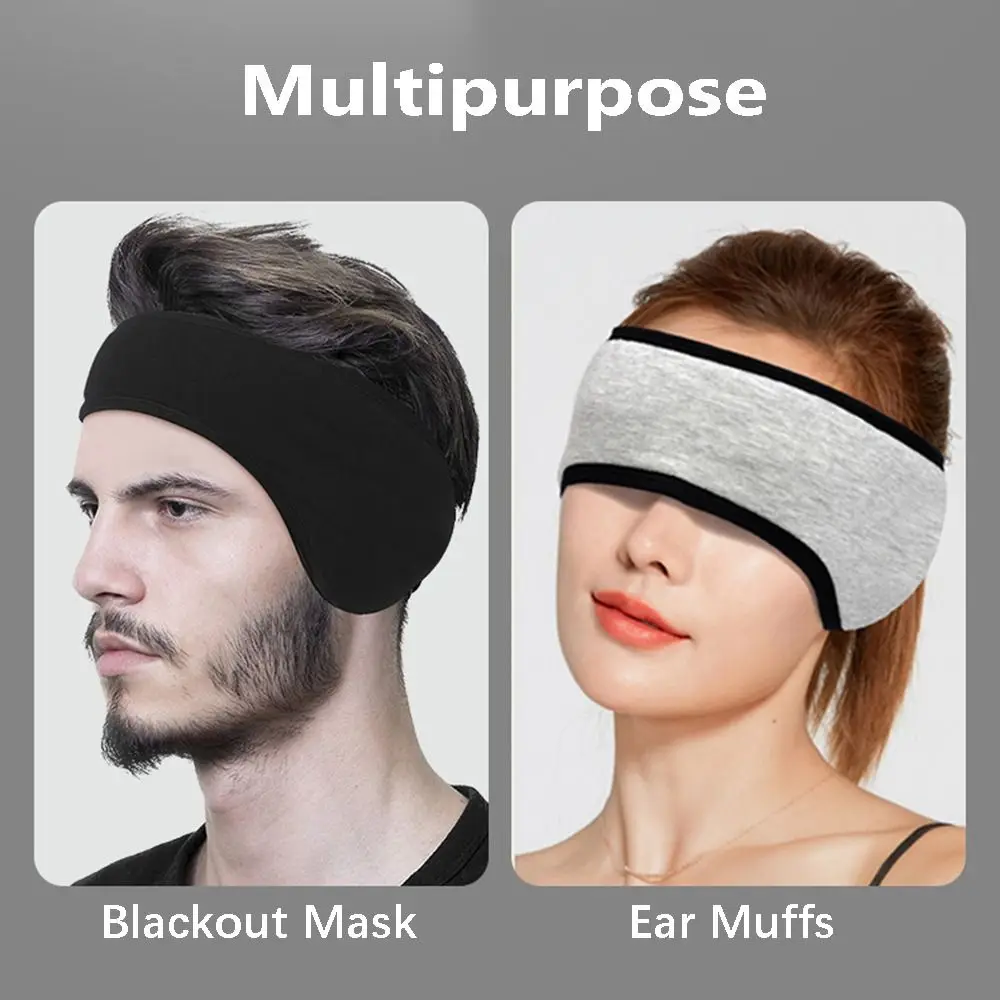 Minimalist Three Layers Polyester Sleep Mask Sleeping Relaxing Blackout Mask Ear Muffs