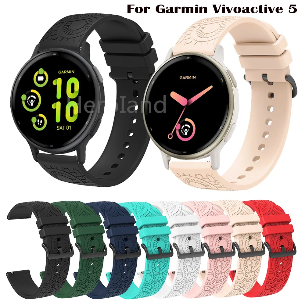 

Silicone 20mm WatchStrap Band For Garmin Vivoactive 5 3 3 Music Band Smartwatch Wristband For Garmin Venu 2 Plus Strap Bracelet