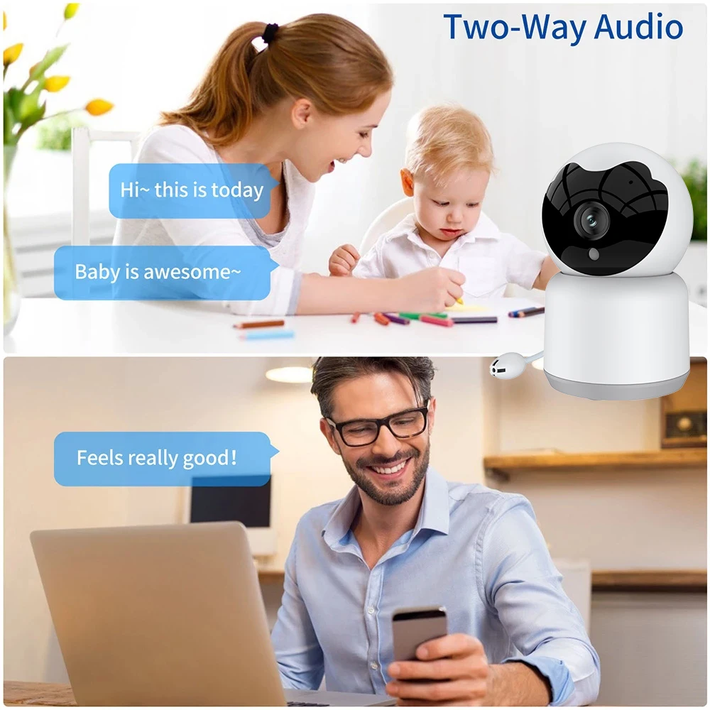 Baby Monitor, 360° Wireless 5G Smart Video Baby Camera W/ Tuya APP, 3MP HD  Home Security Camera with Two-Way Talk, WiFi Nanny IP Cam W/Safety Alerts,  IR Night Vision, Motion & Sound