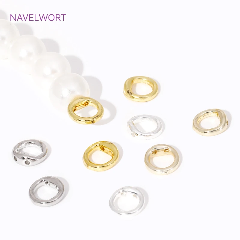 1020PcsEndBeadsTipEndBeadFindings18KGoldPlated2Hole