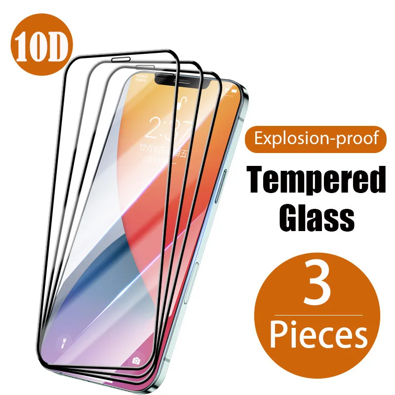

Защитное стекло 10D для IPhone 6 6S 7 8 Plus X XR XS MAX 13 12 11 Pro Max Mini