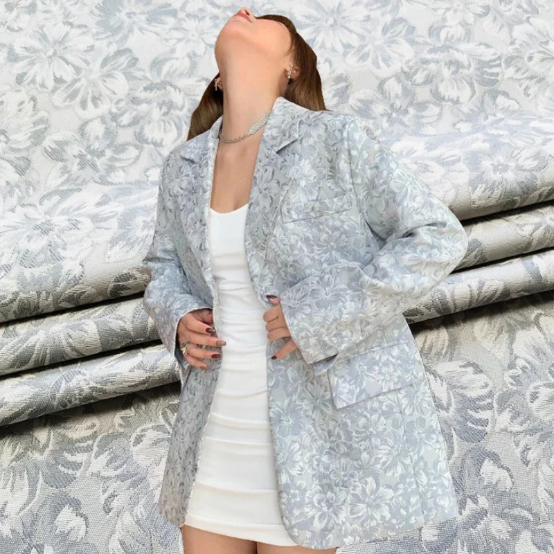 

Jacquard Brocade Fabric Brand Fashion Design for Dress Windbreaker Autumn Winter Women's Clothing by the Meter Diy Sewing Materi