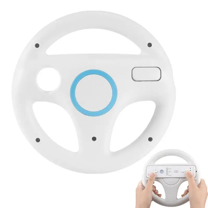 1 Pz Gioco Volante Bianco Wiiracing Volante Volante Per Nindowii Umario Kart Racing Game