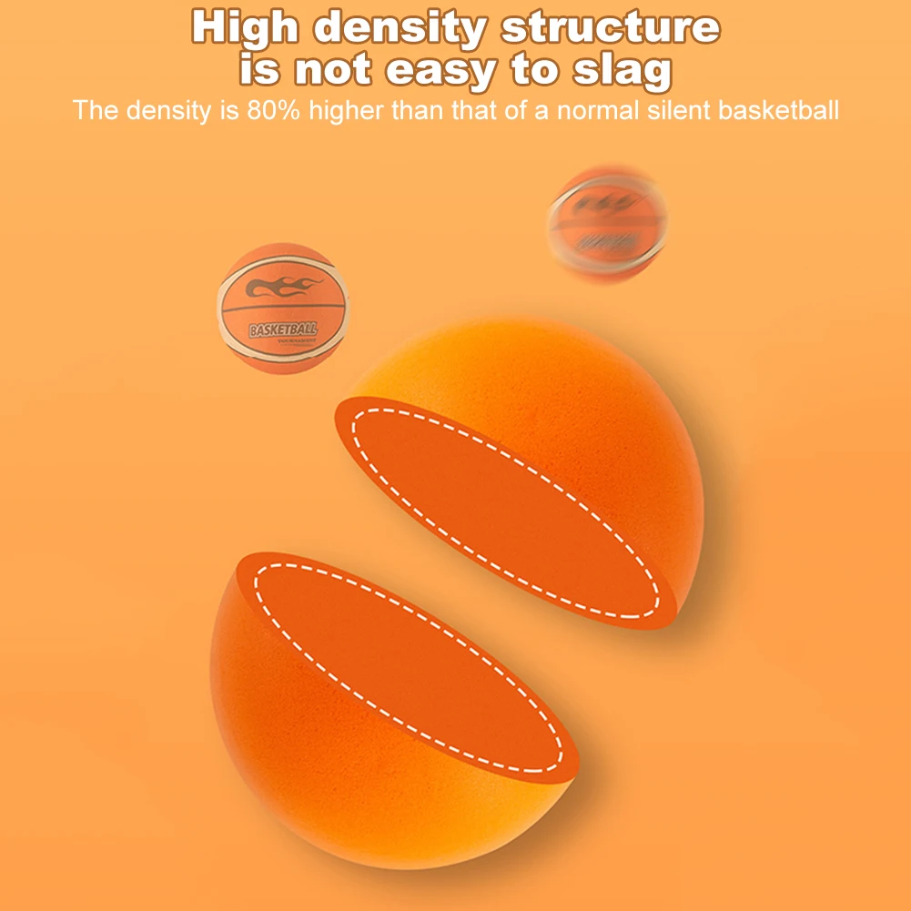 18/21/24cm Silent Basketball High-Resilience Training Foam Ball Size 3/5/7 Dribbling Basketball for Various Indoor Activities 5