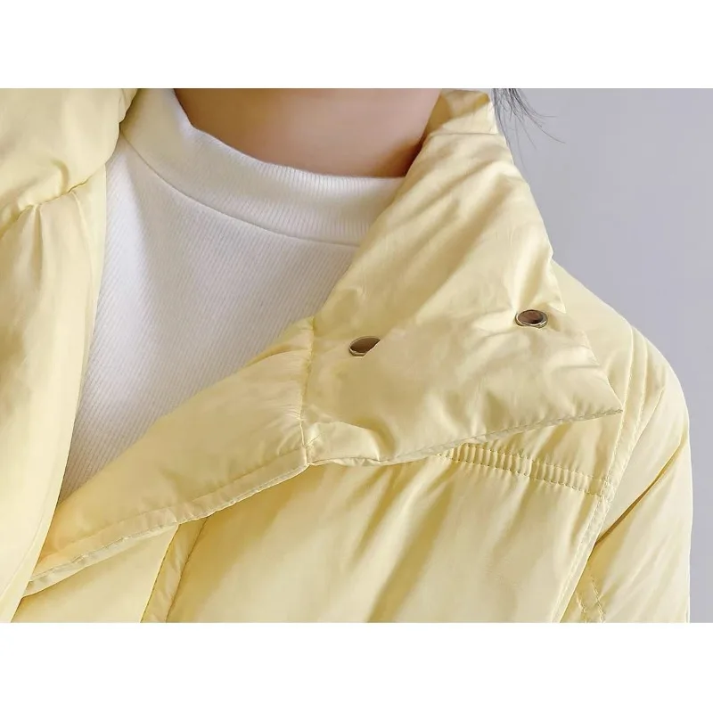 2023 New Women Down Jacket Winter Coat Female Mid Length Version Parkas Loose Fashion Outwear Leisure Time Versatile Overcoat