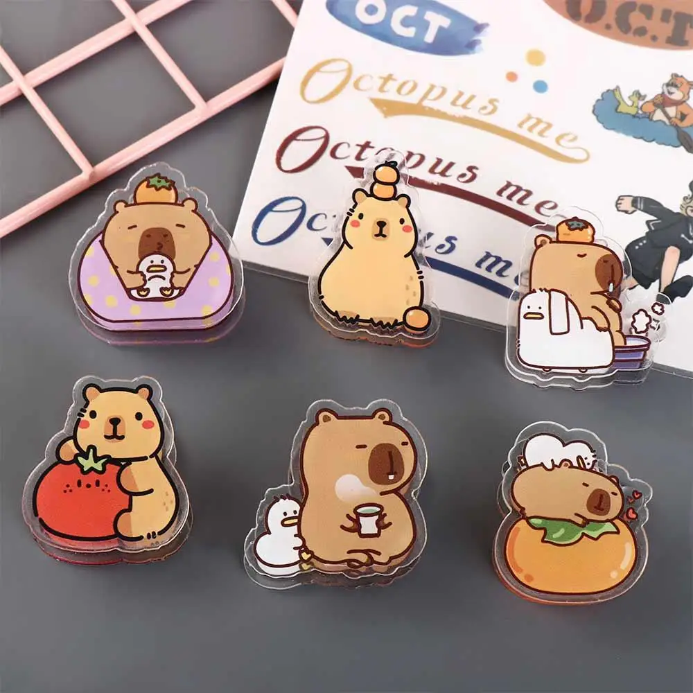 

Декоративный прозрачный зажим для заметок Kawaii PP, акриловый зажим для бумаги