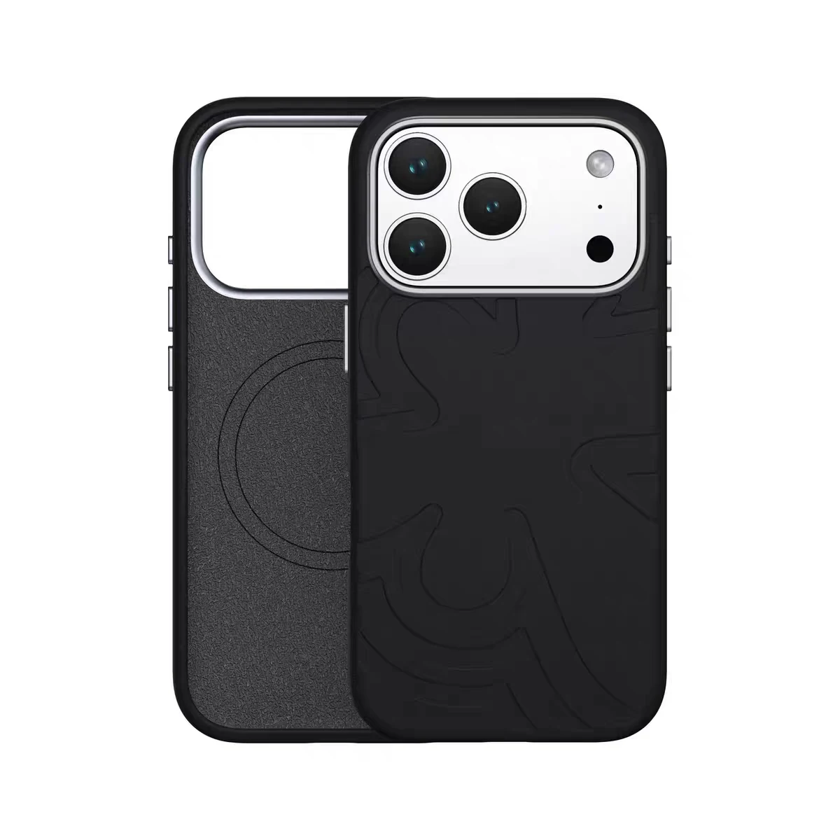 Magnetic Liquid Silicone Wireless Charging Matte Solid Color Phone Case