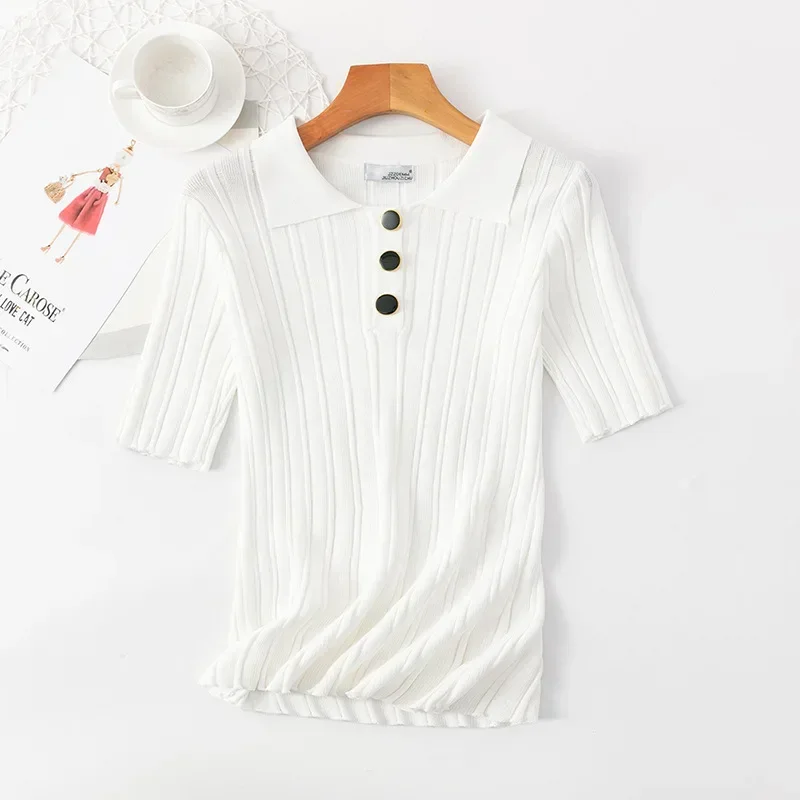 

2022 New Women's T-shirt Short Sleeve white
