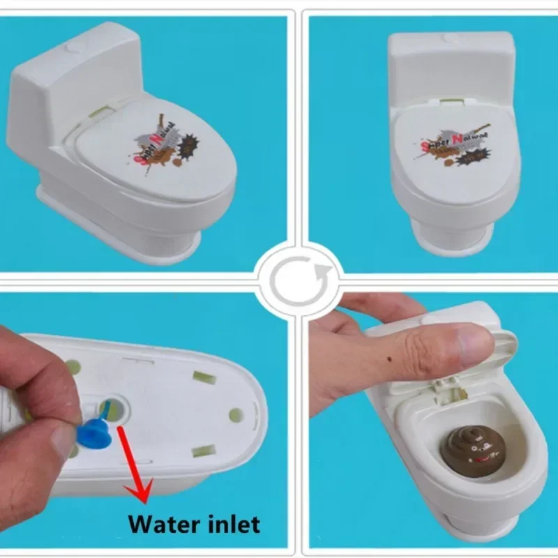 Adults Stress Release Toy Desktop Gift Closestool Joke Gag Toy Funny Prank Fools' Day Spray Water Toilet prank toys stress relief toys joke toys