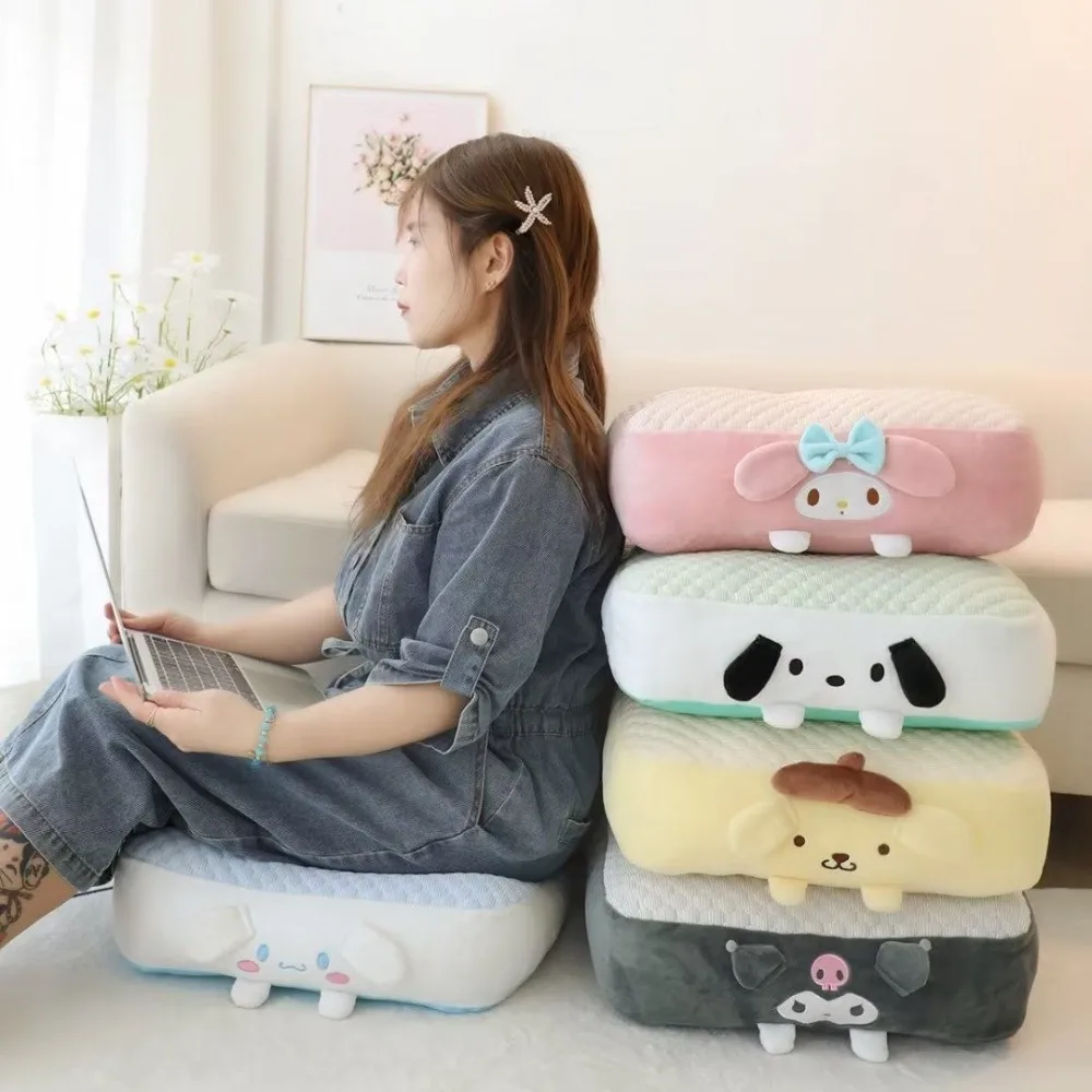 

40cm New Cartoon Sanrio Cinnamoroll Anime Pachacco Home Cushion Cute Chair Cushion Office Nap Pillow Anti-Slip Silk Cushion Gift