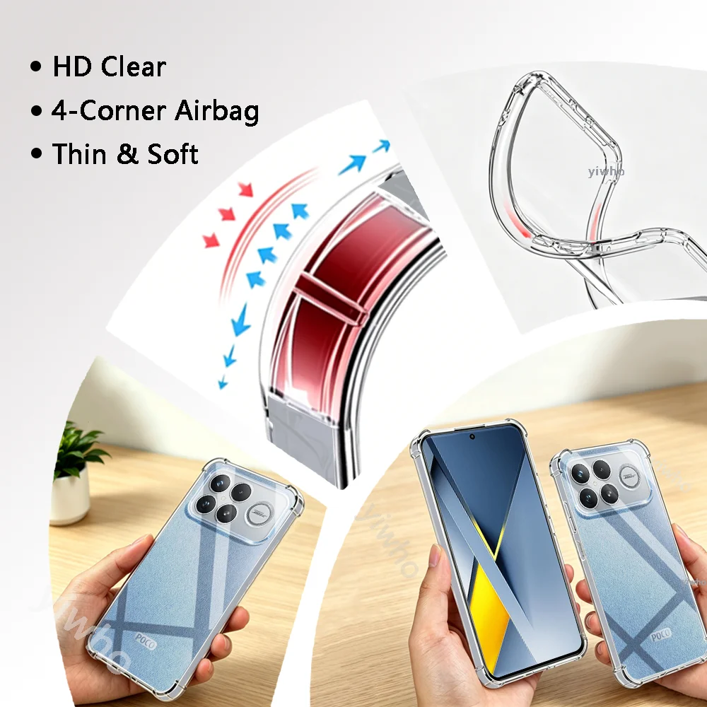 Crystal Clear Transparent Slim Soft Case with Corner Protection