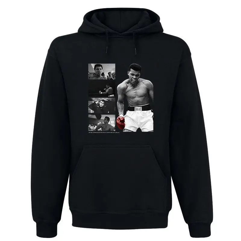 Boxer Ali autumn and winter retro loose men's and women's European and American street jackets trendy men's hooded sweater