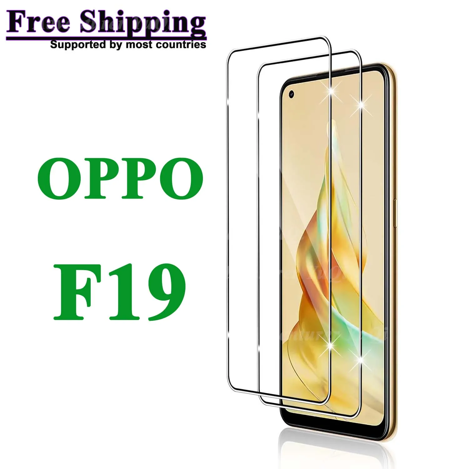 

Screen Protector For OPPO F19, Tempered Glass SELECTION Free Ship HD 9H Transparent Clear Anti Scratch Case Friendly