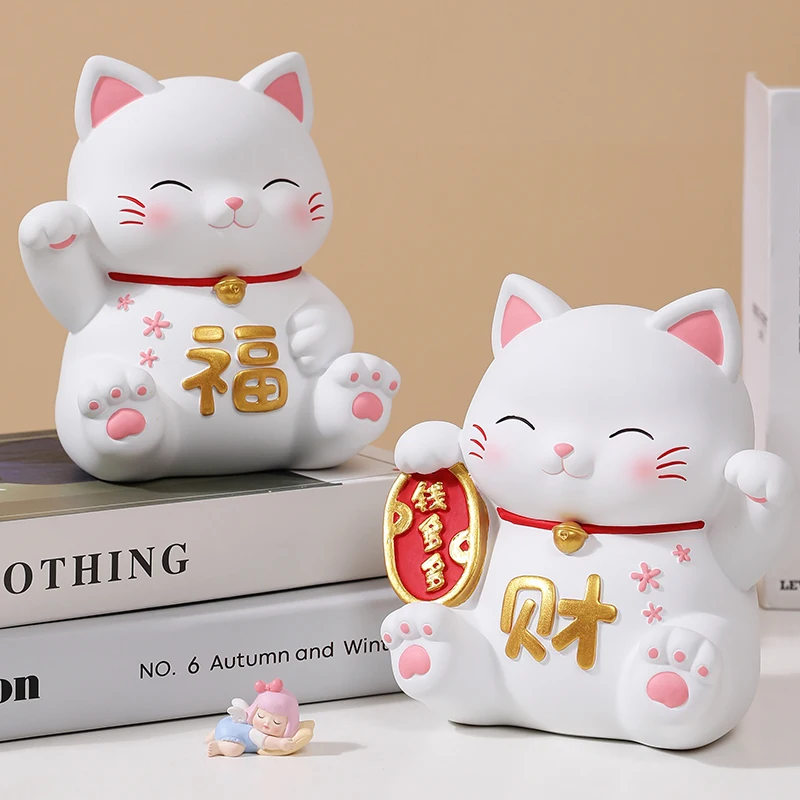 

Cute Cat Coin Money Box Adult Children Storage Hidden Safe Anti Fall Ornament Piggy Bank Creative Living Room hucha Home Decor