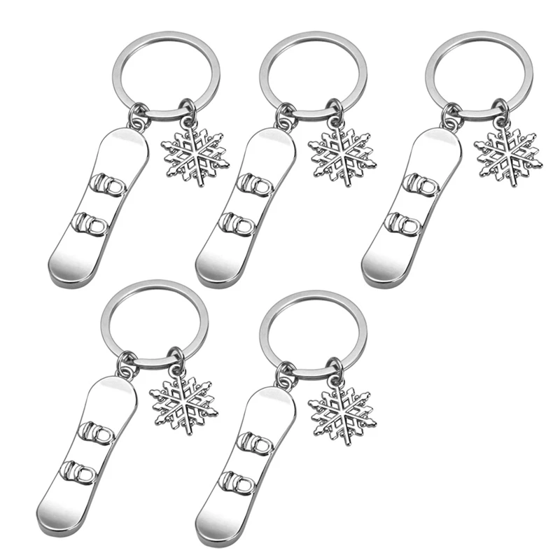 5 Pack Snowboarder Gift 3D Snowboard Keychain Snowboarding Keychain ...