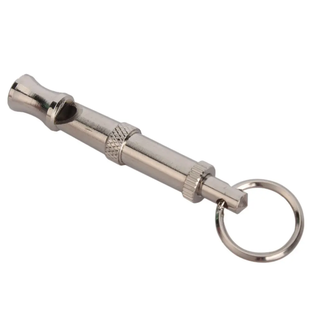 Training UltraSonic Sound Dog Whistle Silver Color dog whistle