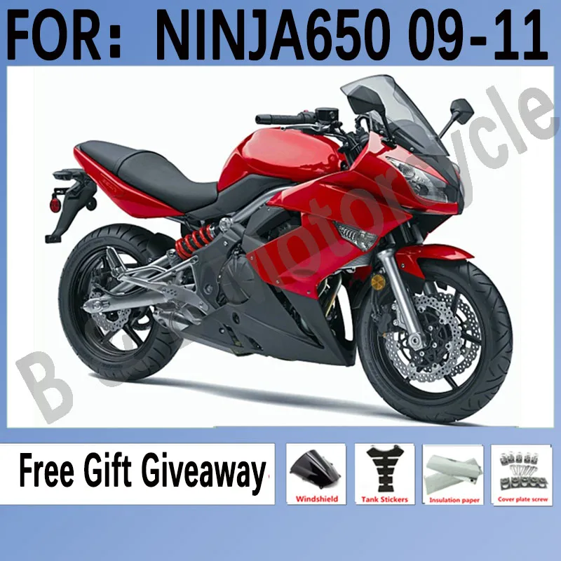 

Для KAWASAKI Ninja 650 EX650 ER-6F 2009 2010 2011 Ninja650 09-11 Ninja650 EX650 ER-6F 09-11 обтекатели для кузова красные