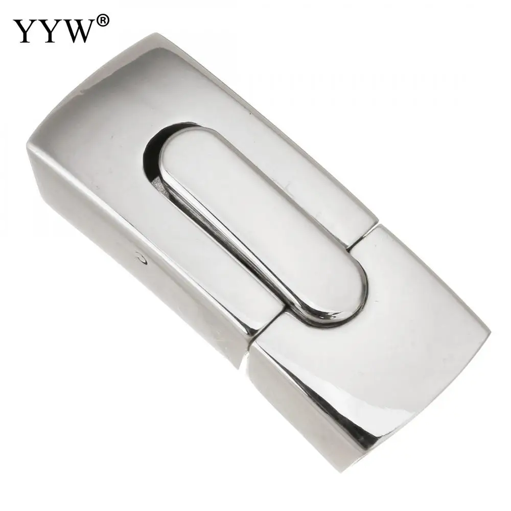 10PC Stainless Steel Bayonet Clasp Push Lock Closure DIY Leather Bracelet Flat Curved Clasps Jewelry Making Supplies Accessories