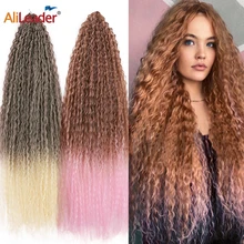 

Synthetic 28Inch Soft Afro loki Kinky Curly Crochet Hair Bohemian Ocean Wave Freetress Ringlet Goddess Braids Hair For Women