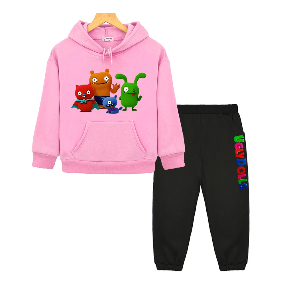 

Ugly Dolls Cartoon Hoodies Sets Long Sleeve Fleece Kawaii Sweatshirt Hooded Comfortable Soft Pullovers Boys and Girls Children