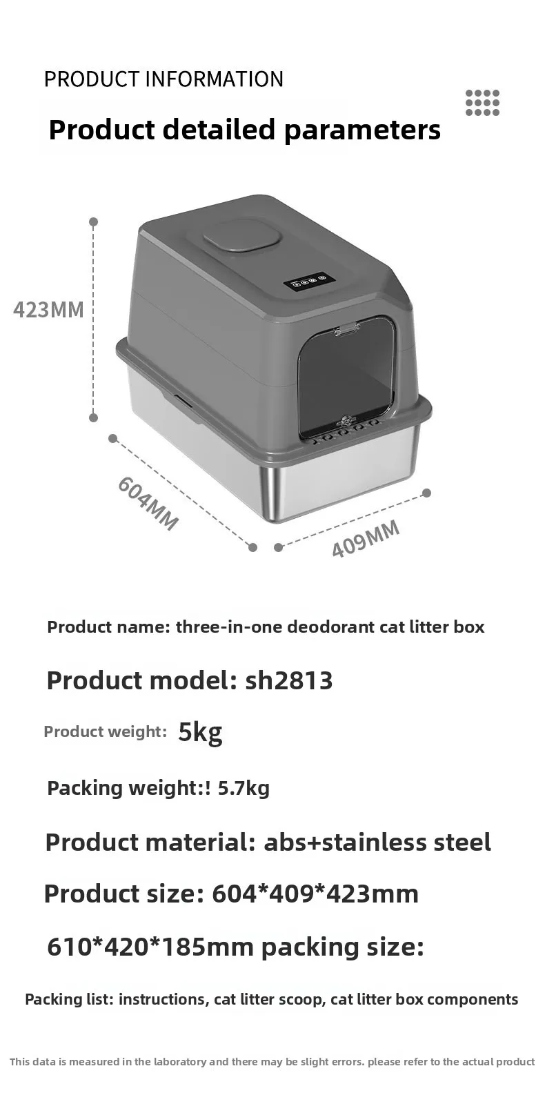 Automatic Self Cleaning Cat Litter Box Large Covered Deodorizing_voghion.com