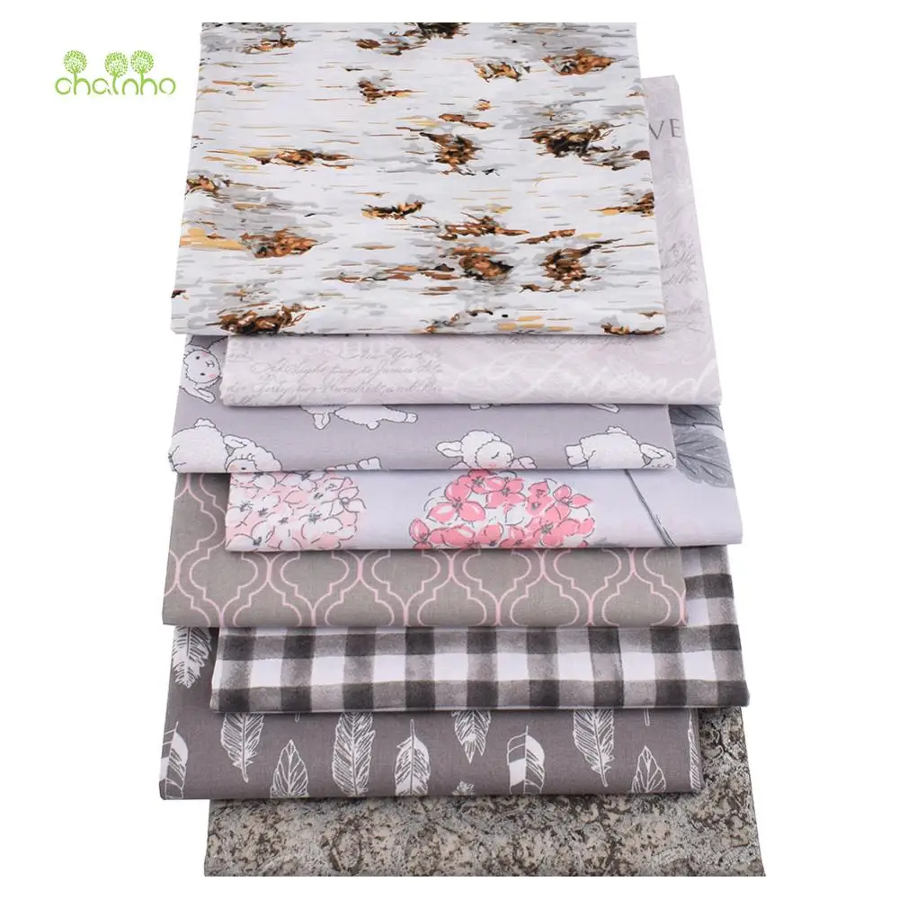 Chainho,Plain Weave Cotton Fabric,Handmade DIY Quilting Sewing Material,Patchwork Cloth,8 Bronzing Series,20x25cm/Piece,15CD7