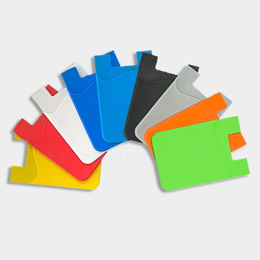 휴대폰 카드홀더 실리콘 휴대폰 뒷면 카드홀더 탄성 지갑, 접착식 현금 ID 소프트 스틱, 15 컬러, 핫 세일, 1  개-Freehip.co.kr